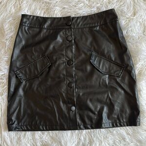Faux Leather Skirt Medium